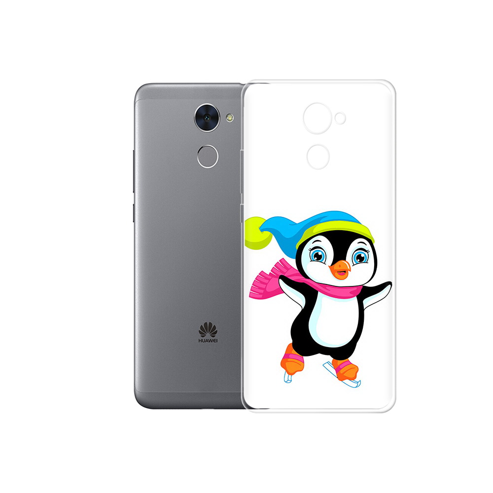 

Чехол MyPads Tocco для Huawei Enjoy 7 Plus пингвин на коньках (PT74186.70.540), Прозрачный, Tocco