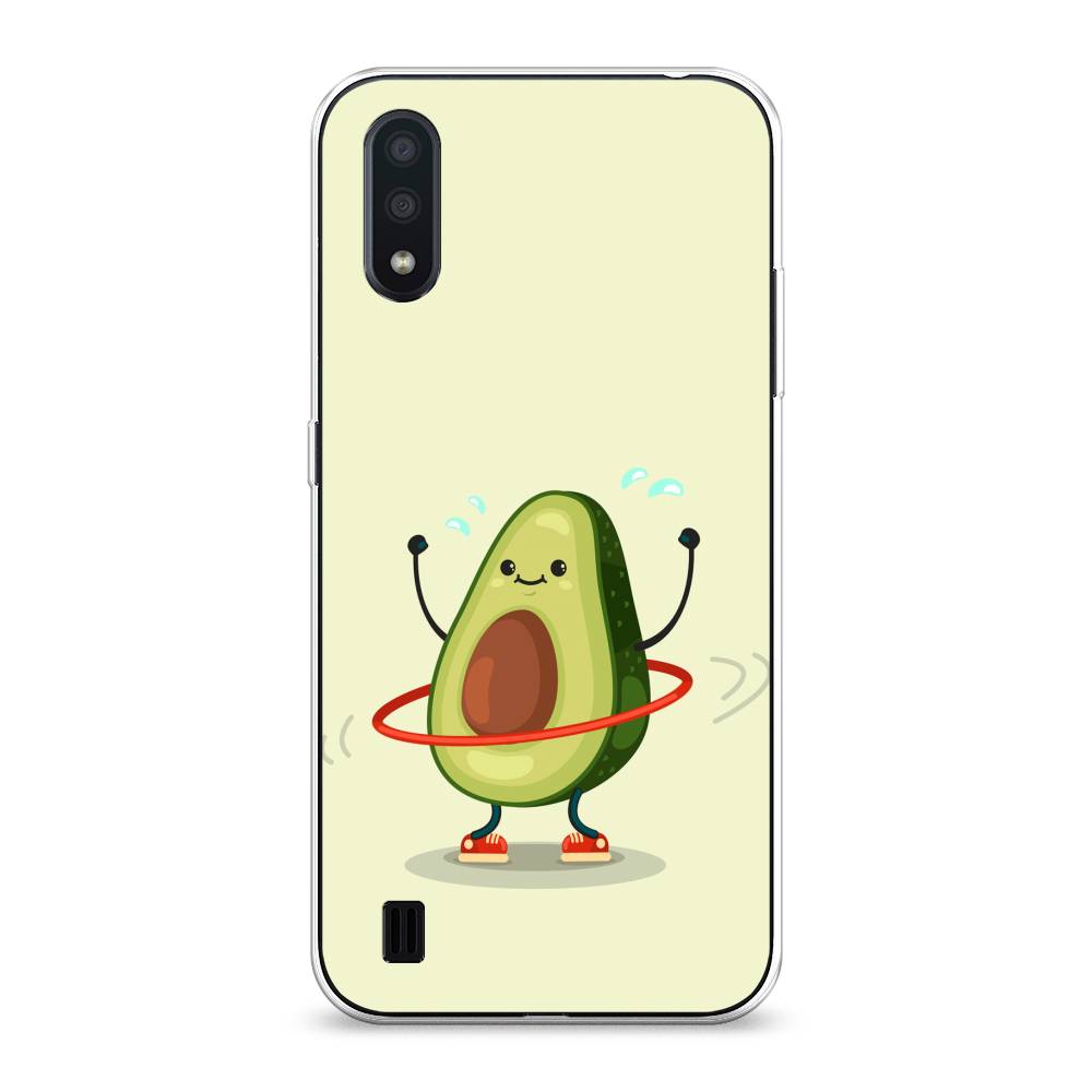 

Чехол Awog на Samsung Galaxy A01 "Авокадо с обручем", Разноцветный, 29550-10