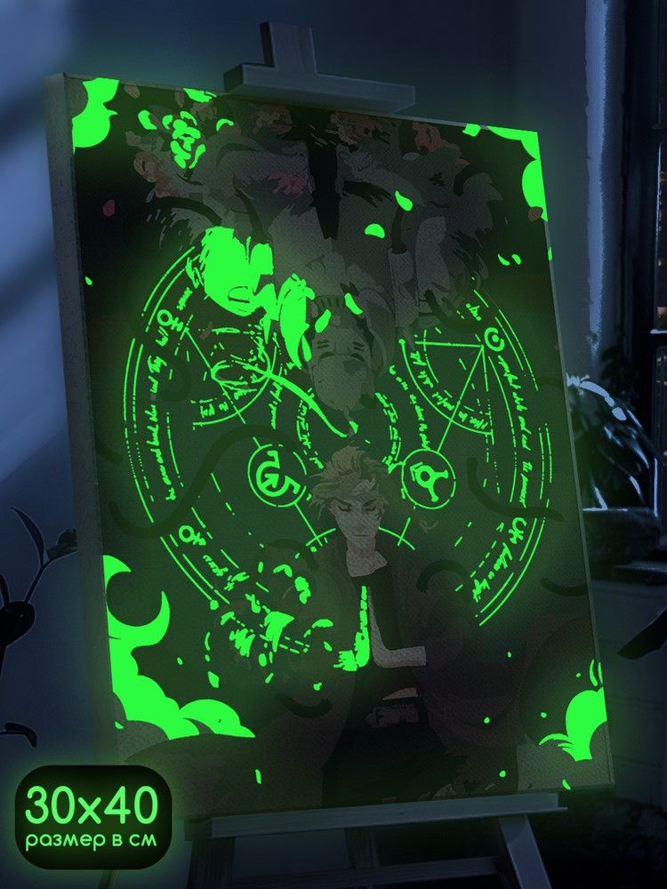 Картина по номерам со светящейся краской Бруталити Цельнометаллический алхимик 1005В 30х40