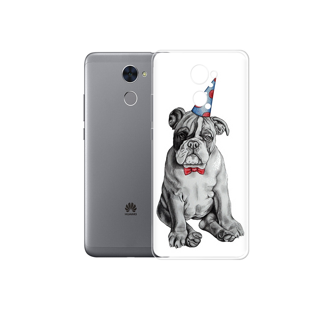 

Чехол MyPads Tocco для Huawei Enjoy 7 Plus праздничный щенок (PT74186.70.554), Прозрачный, Tocco