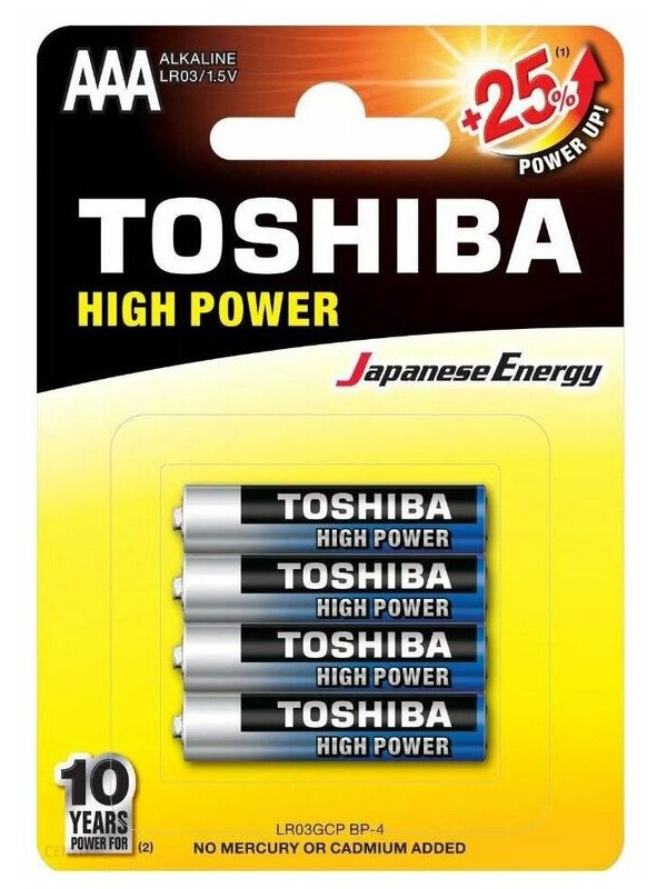 Батарейка Toshiba lr03gcpbp4
