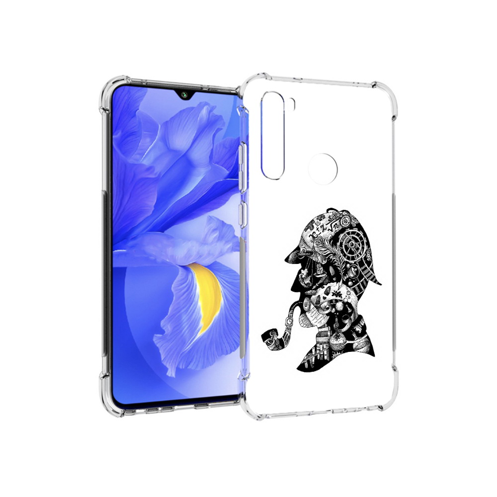 

Чехол MyPads Tocco для Xiaomi Redmi Note 8T мужчина с трубкой абстракция, Прозрачный, Tocco