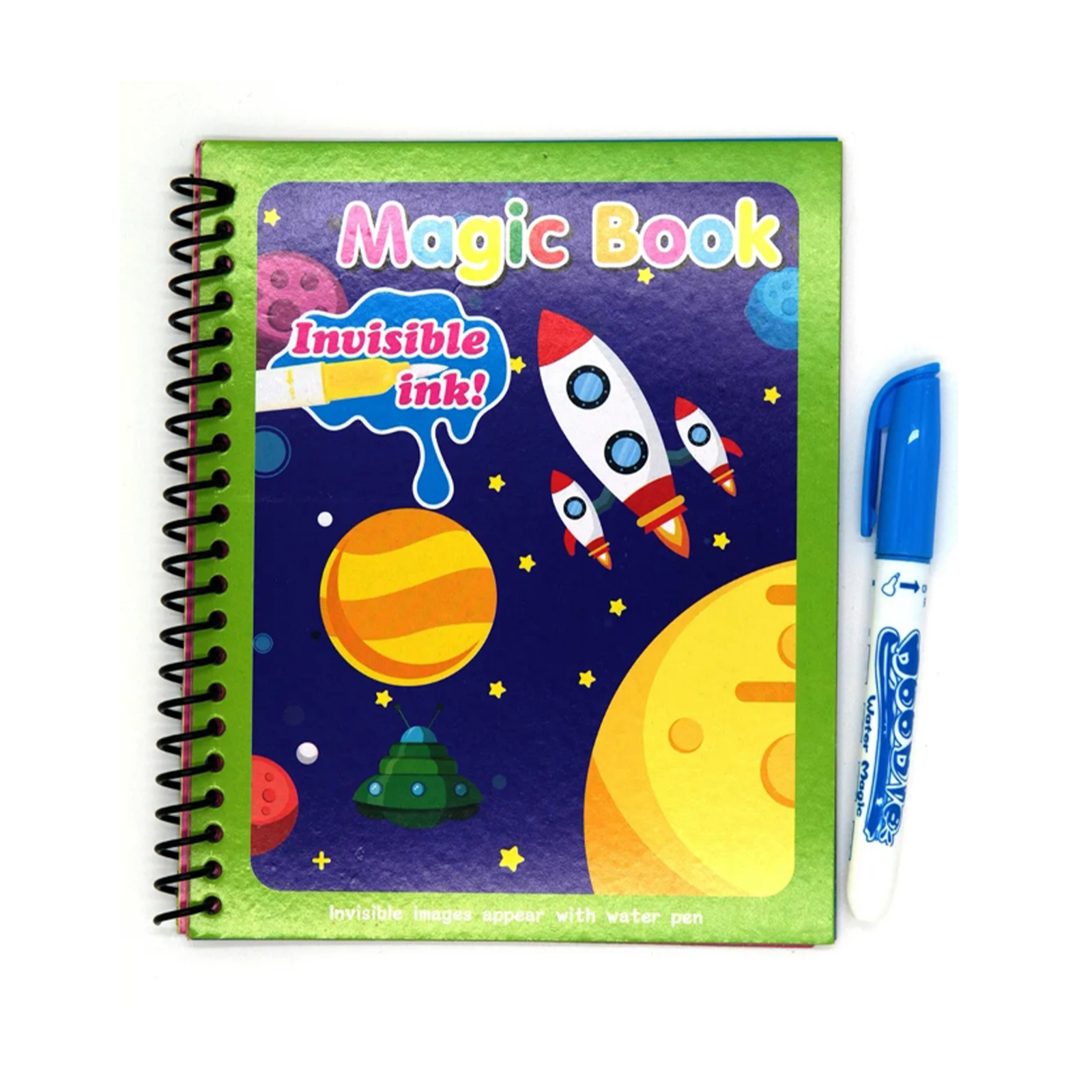 

Многоразовая водная раскраска Magic Book Космос, водный маркер в комплекте