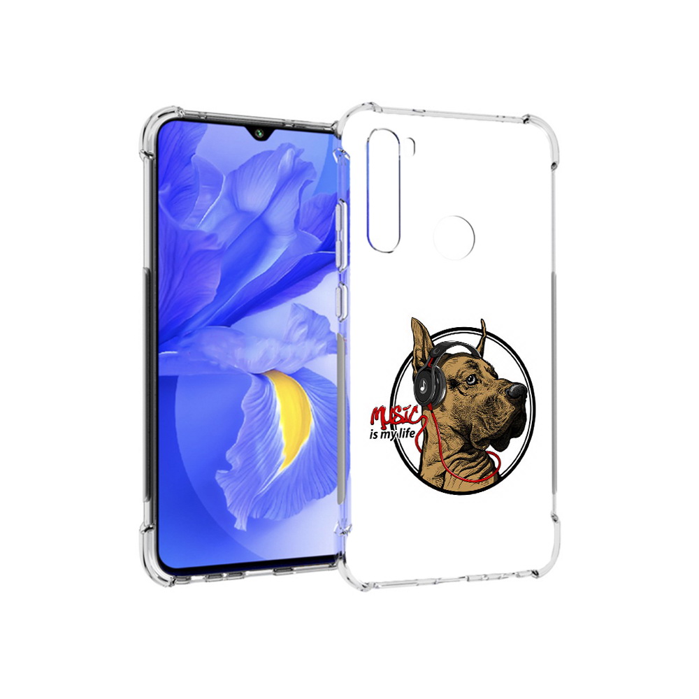 

Чехол MyPads Tocco для Xiaomi Redmi Note 8T музыкальная собака (PT140720.278.490), Прозрачный, Tocco