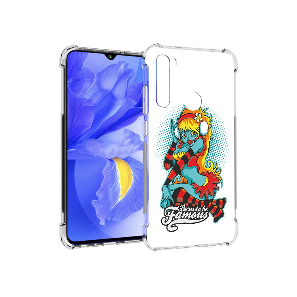 

Чехол MyPads Tocco для Xiaomi Redmi Note 8T нарисованная девушка в наушниках, Прозрачный, Tocco