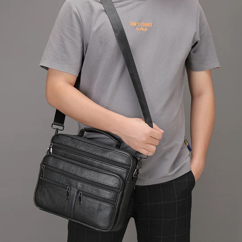 

Сумка мужская NoBrand 6015, black, Черный, 6015