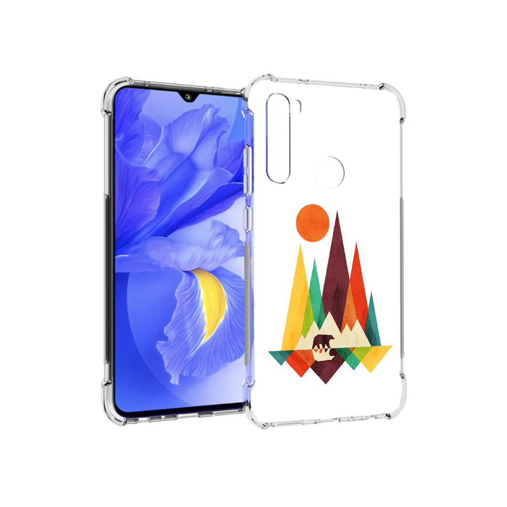 

Чехол MyPads Tocco для Xiaomi Redmi Note 8T нарисованные горы с медведем, Прозрачный, Tocco