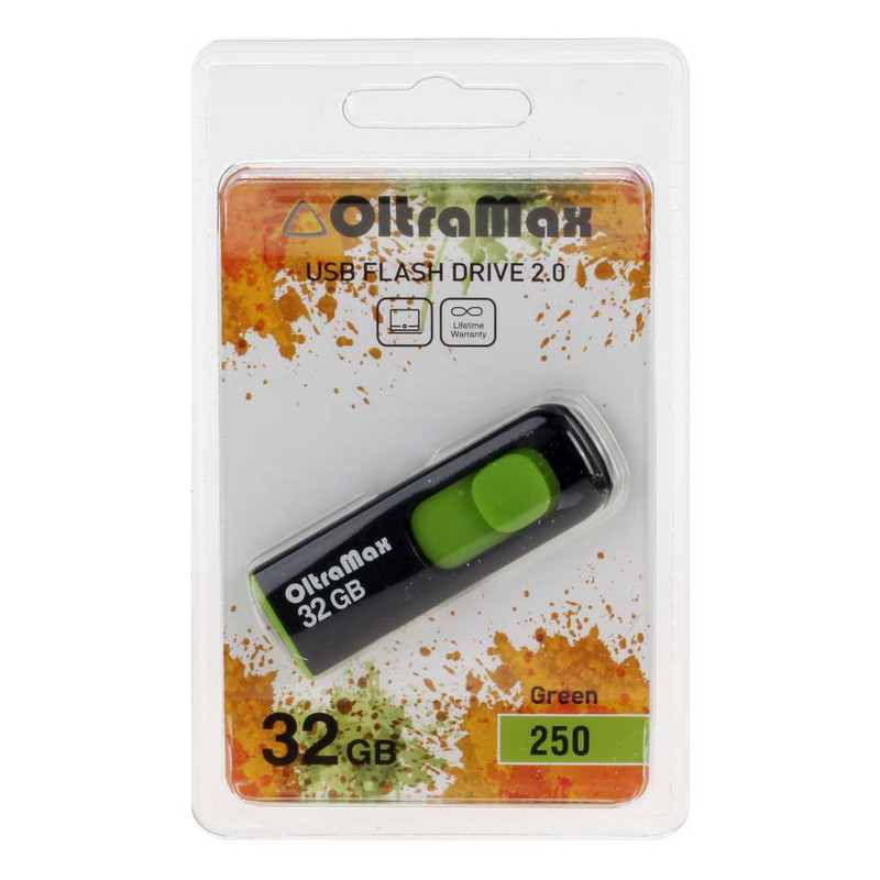 Флэш драйв USB OltraMax 250 32GB 2.0 Green