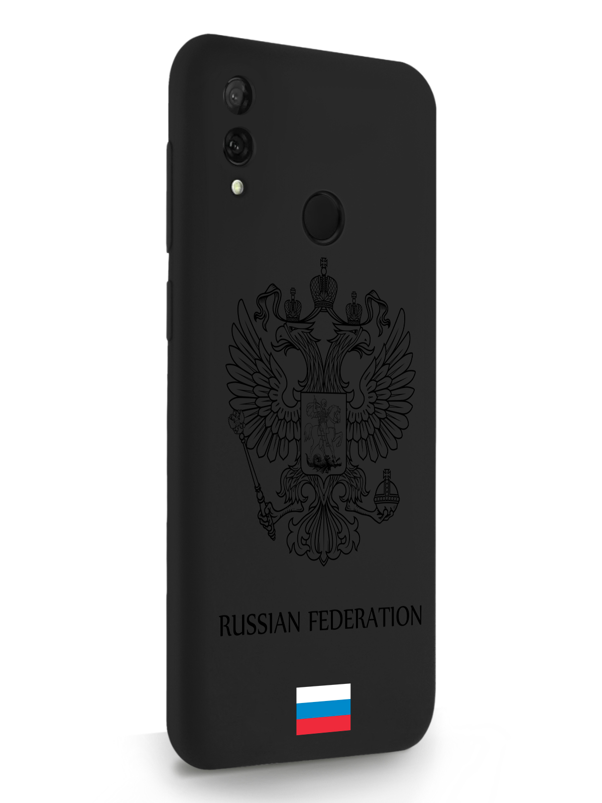 фото Чехол musthavecase для huawei p smart 2019 черный лаковый герб россия черный