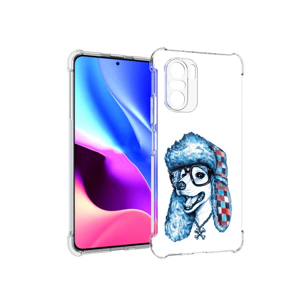 

Чехол MyPads Tocco для Xiaomi Redmi K40 зимний пес (PT158239.260.362), Прозрачный, Tocco