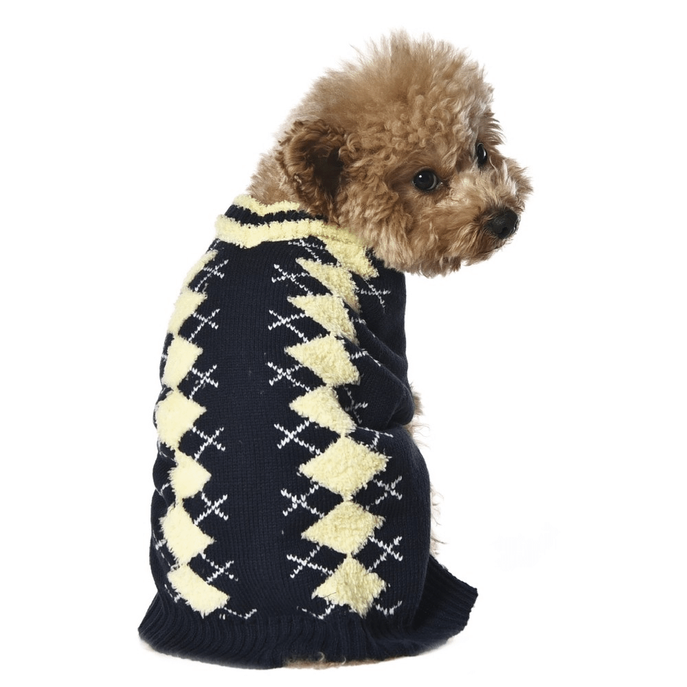 

Свитер для собак Foxie Warmth and comfort сине-желтый S, Синий;желтый