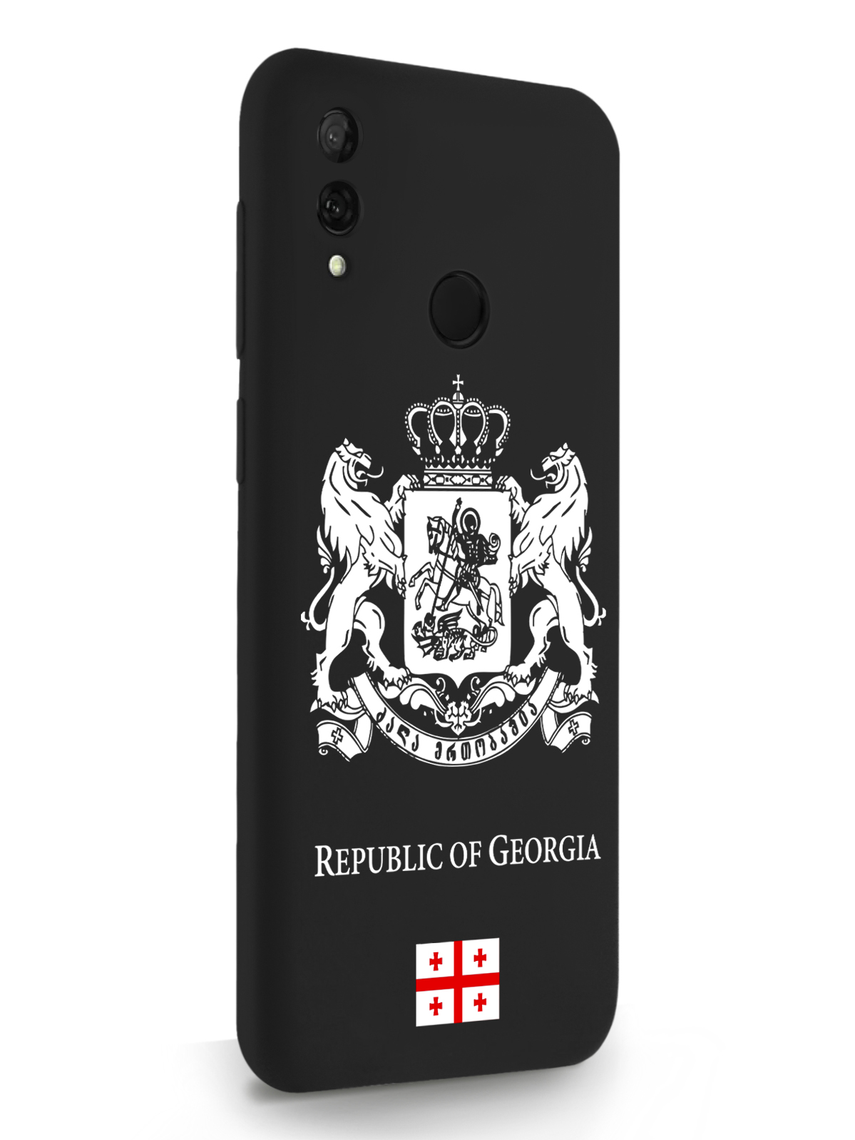 фото Чехол signumcase для huawei p smart 2019 белый герб грузии черный