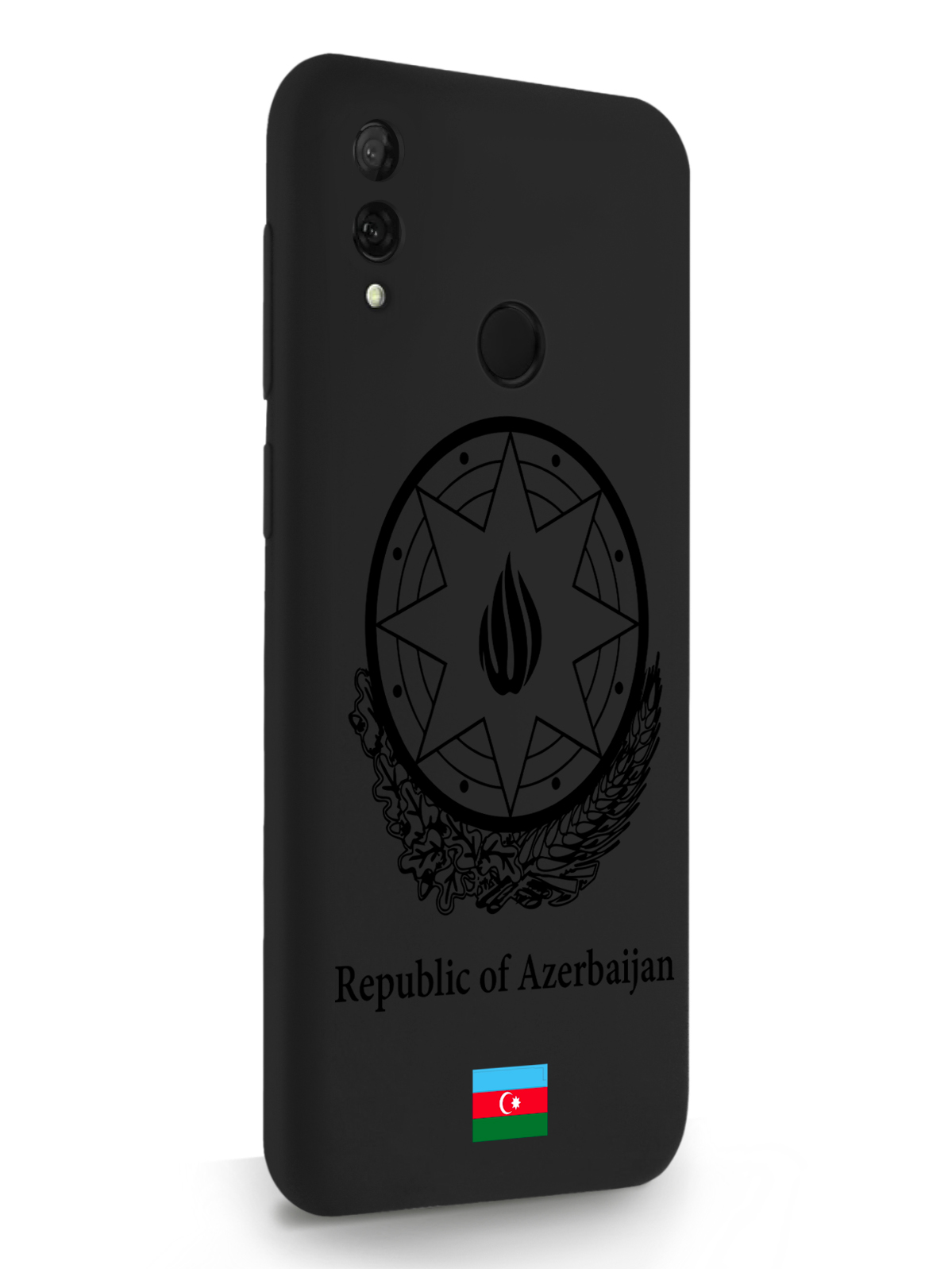 фото Чехол signumcase для huawei p smart 2019 черный лаковый герб азербайджана черный