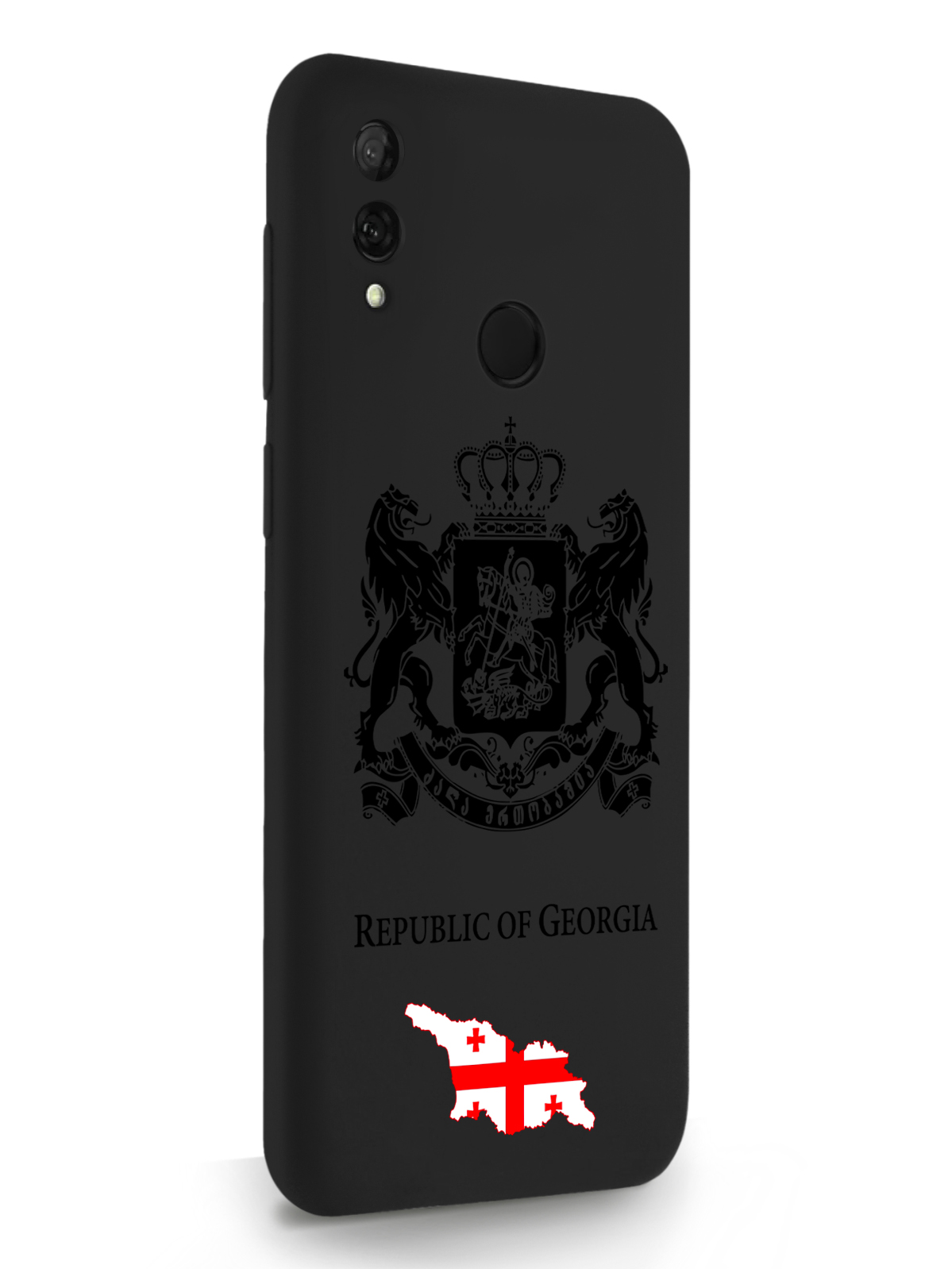 фото Чехол signumcase для huawei p smart 2019 черный лаковый герб грузии черный