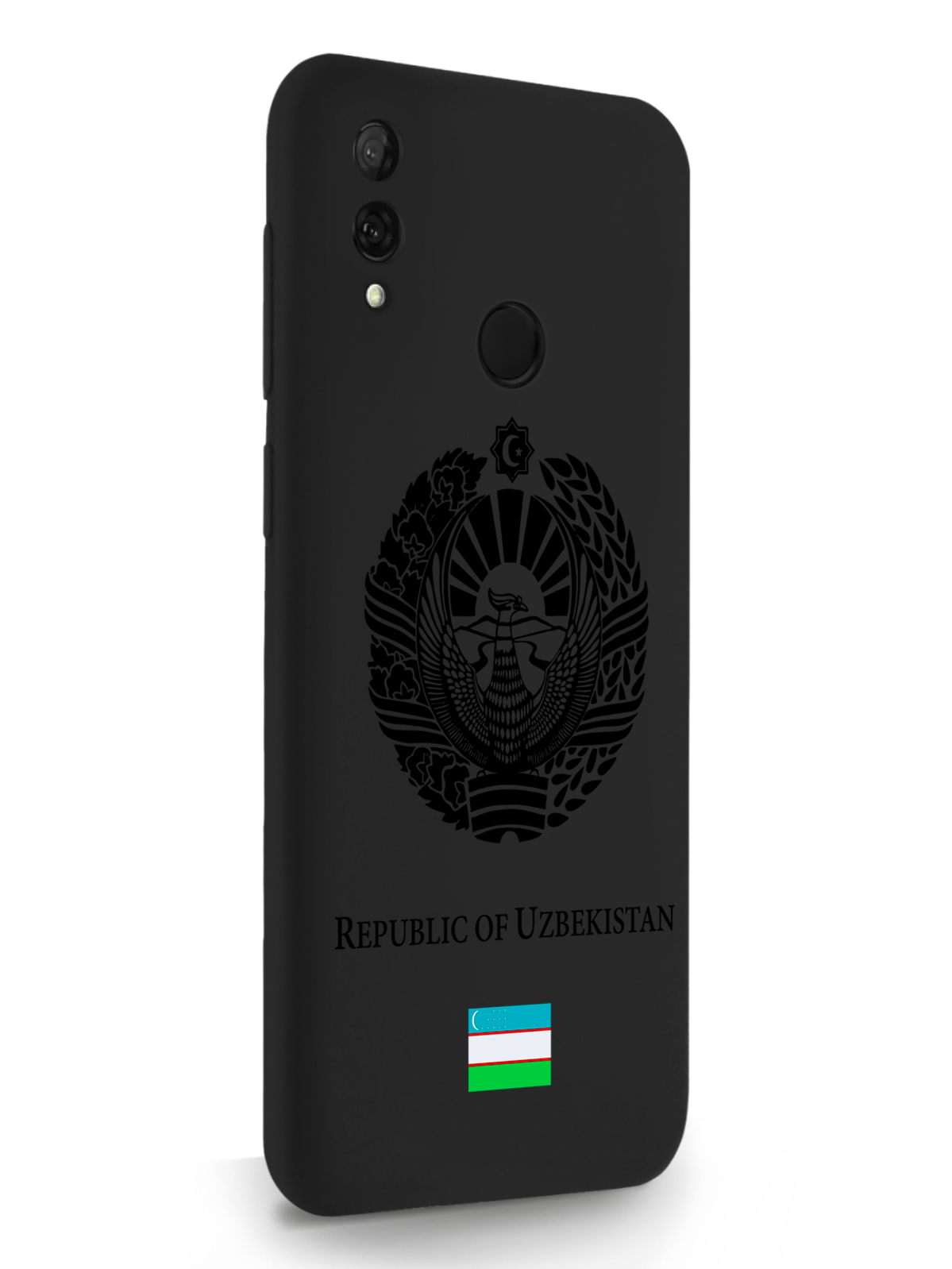 фото Чехол signumcase для huawei p smart 2019 черный лаковый герб узбекистана черный