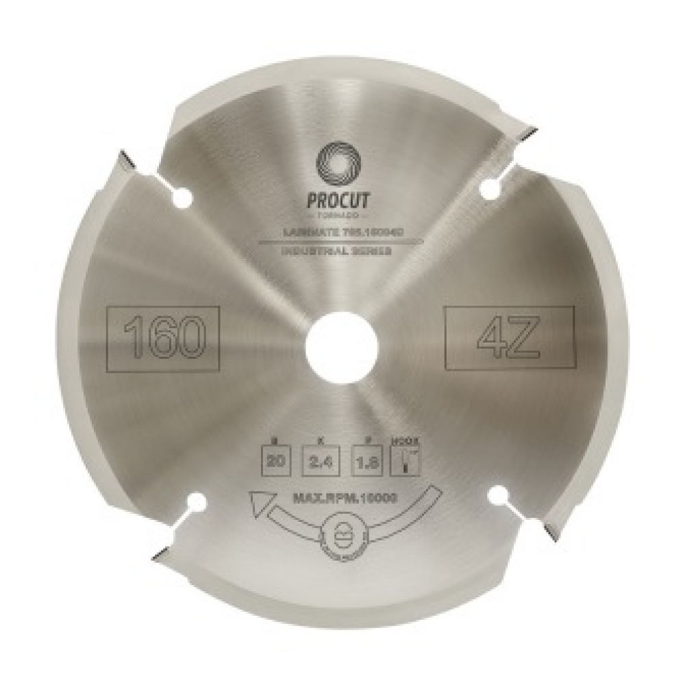 фото Procut пила алмазная по фиброцементу с алмазными pcd зубьями 160x20x2.4/1.8 z=4 795.160200