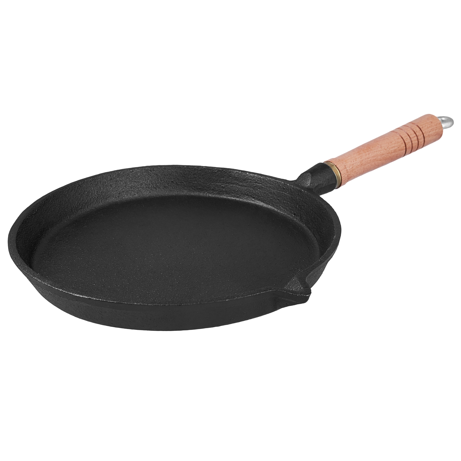 Сковорода TM MY REAL IRON COOK 24 см деревянная ручка MC2246