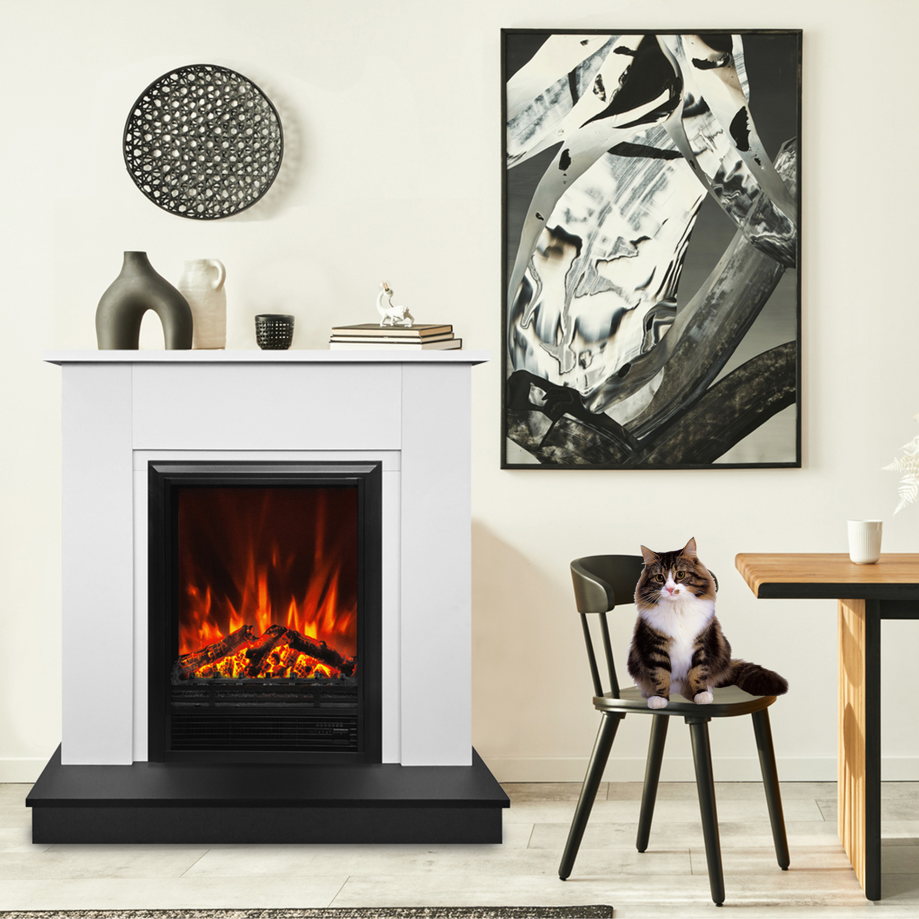 

Электрокамин RealFlame Nord WTM/BLM белый, NORD R STD WTM-F511/BLM-F918