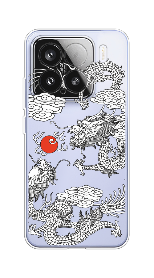 

Чехол на Xiaomi 15 "Драконы с ножом", Прозрачный;черный;белый, 323650-1