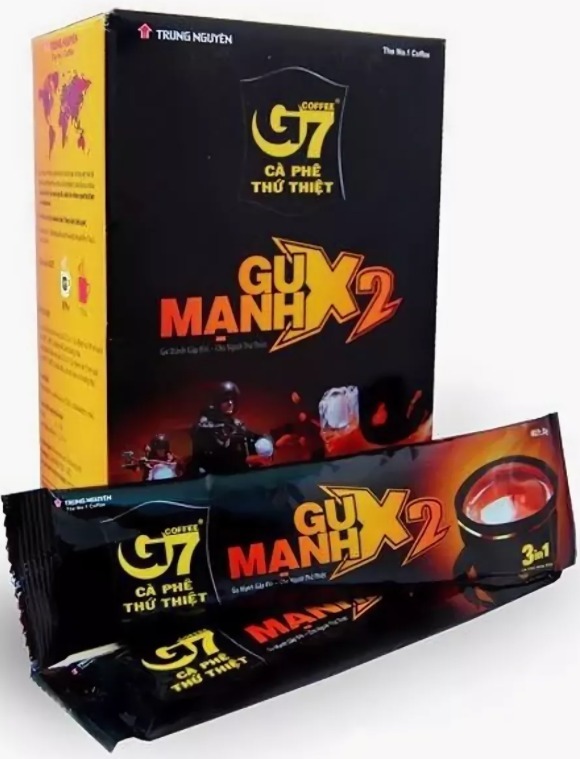 

Кофе натуральный особой крепости 3 в 1 "strong x2", g7, коробка 12 саше, Кофе
