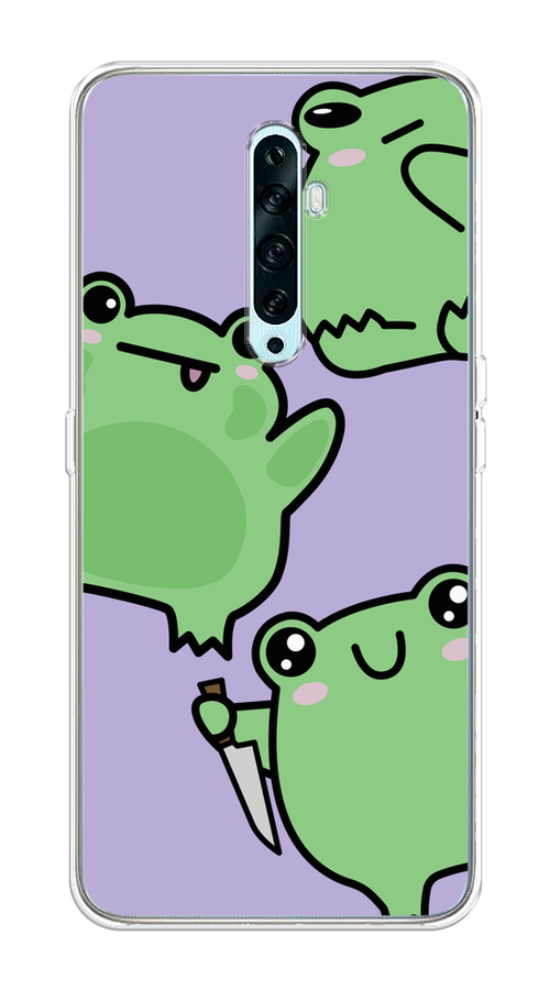 

Чехол на Oppo Reno 2Z "Опасные лягушата", Фиолетовый;зеленый;черный, 251850-1