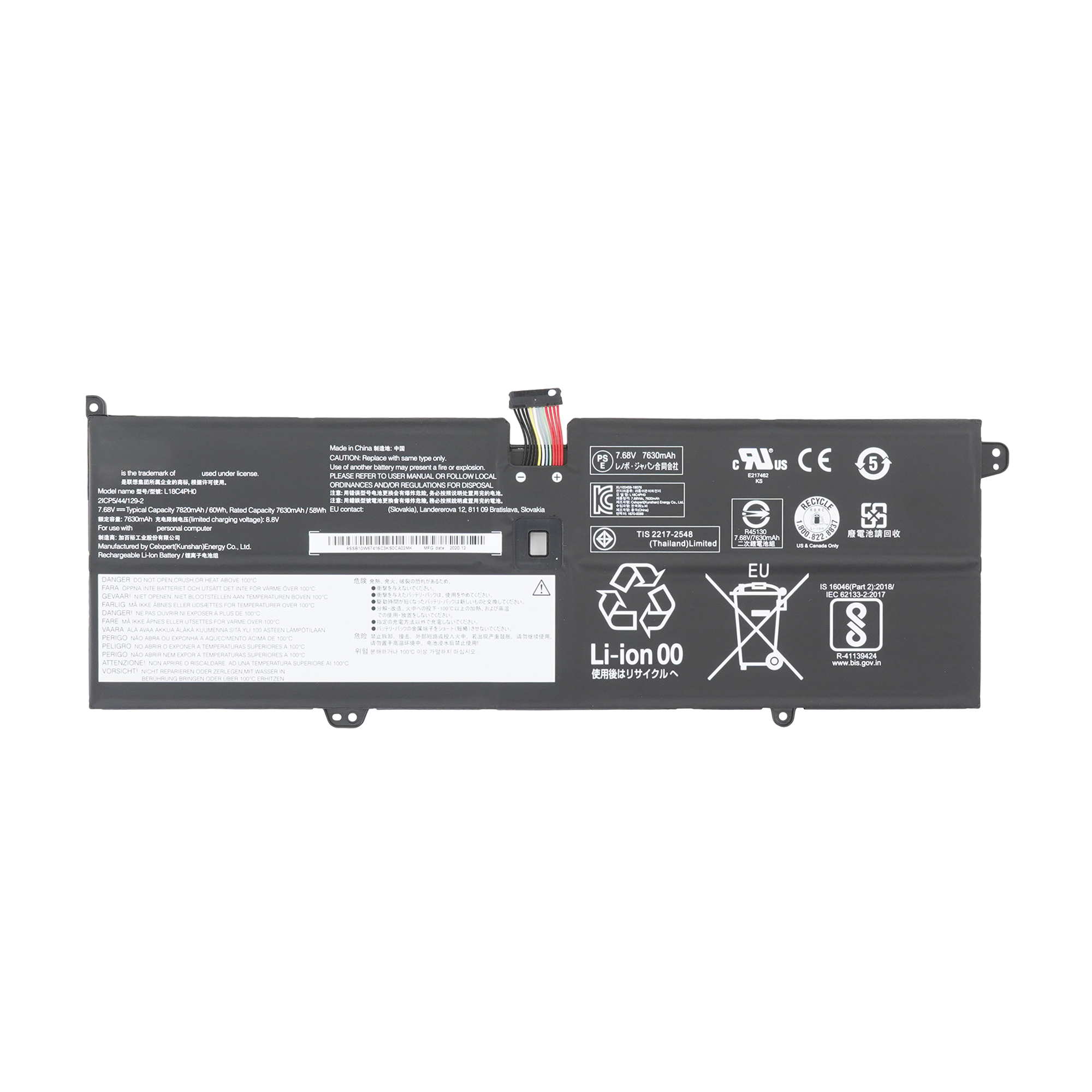 фото Аккумулятор l18c4ph0 для lenovo yoga c940-14 и др. (l18m4ph0, 5b10t11585) azerty