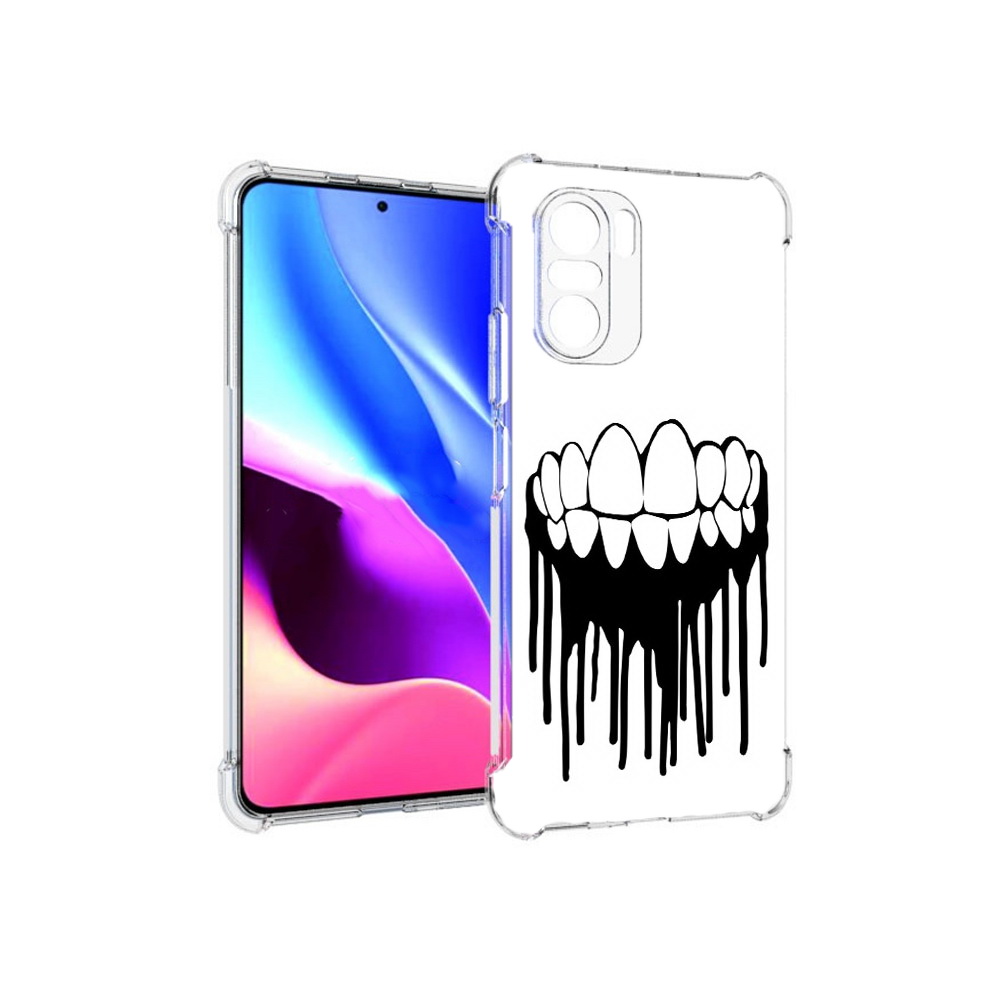 

Чехол MyPads Tocco для Xiaomi Redmi K40 зубы (PT158239.260.372), Прозрачный, Tocco