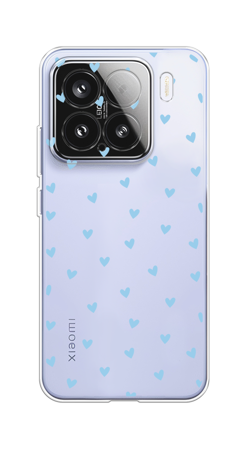 

Чехол на Xiaomi 15 "Голубые сердечки паттерн", Голубой;прозрачный, 323650-1
