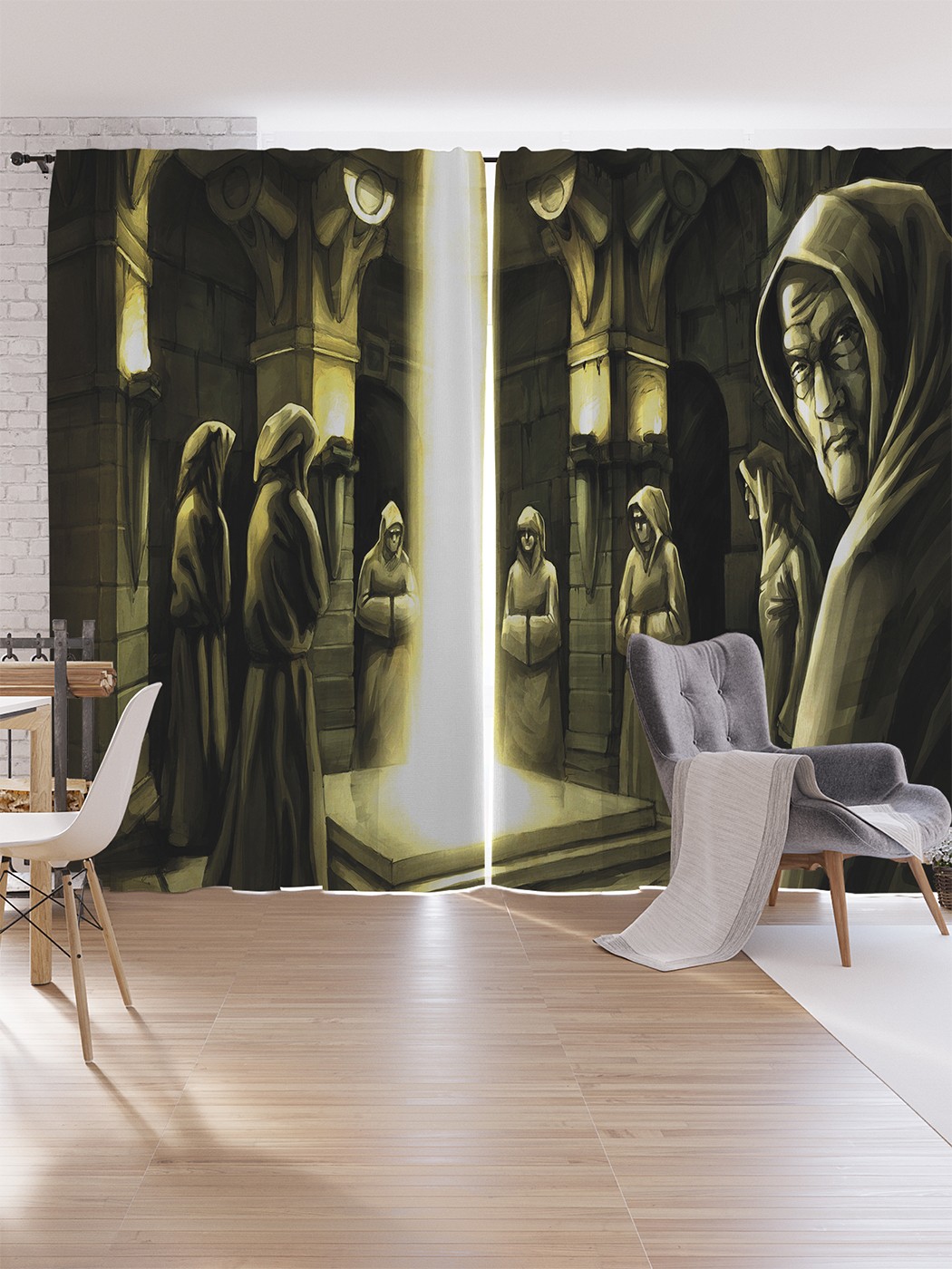 

Шторы под лён JoyArty "Колдовские сборы", серия Oxford DeLux, 340х265 см, Колдовские сборы