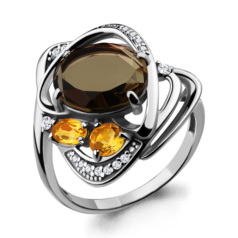 

Кольцо из серебра с кварцем р.  Aquamarine 6907580А_925_р, 6907580А_925_р