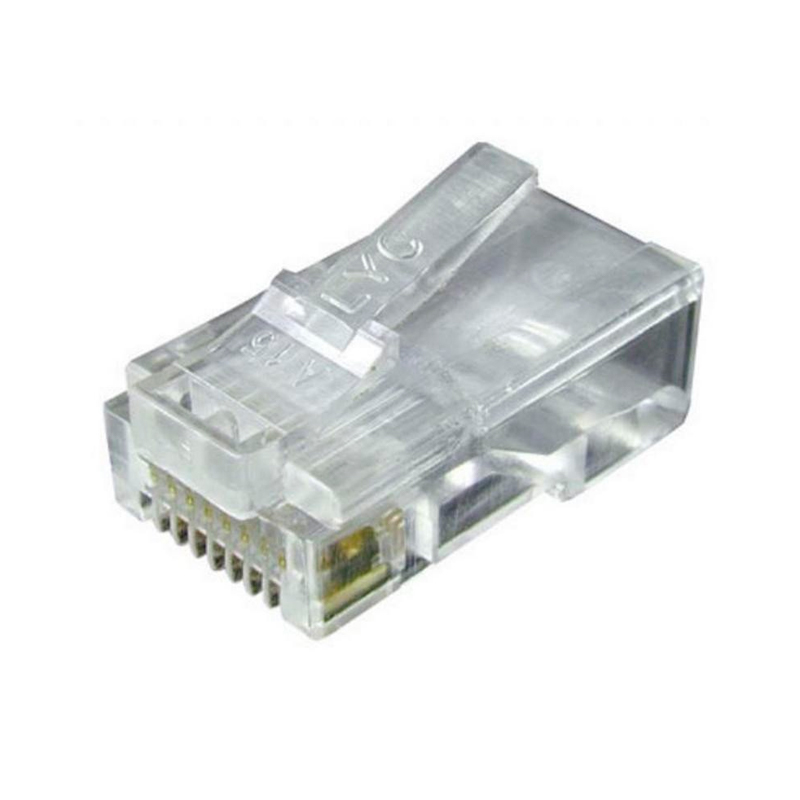 Коннектор Rexant RJ-45 вилка м (05-1021) прозрачный