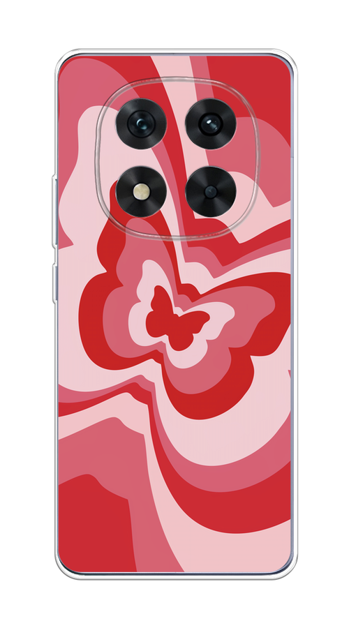 

Чехол на Xiaomi Redmi Note 14 Pro 5G "Бабочка в стиле хиппи", Красный;розовый, 323950-1