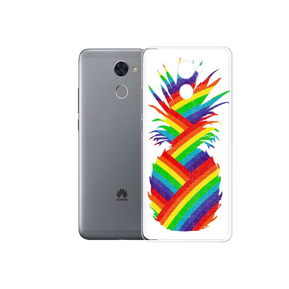 

Чехол MyPads Tocco для Huawei Enjoy 7 Plus радужный ананас (PT74186.70.566), Прозрачный, Tocco