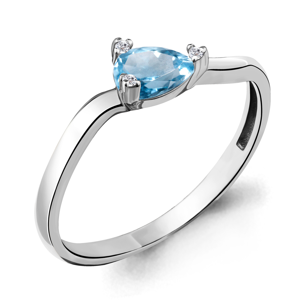 фото Кольцо из серебра с топазом р. 16,5 aquamarine 6908005а_925_р