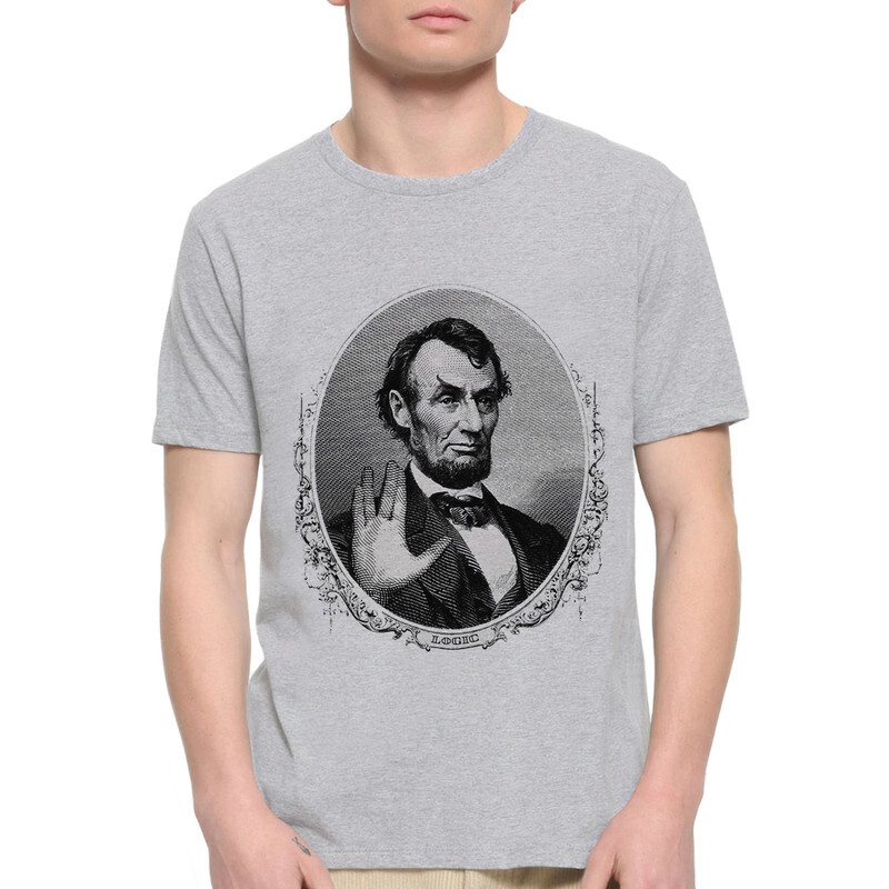 

Футболка мужская Dream Shirts Авраам Линкольн 9899134222 серая XL, Авраам Линкольн 9899134222