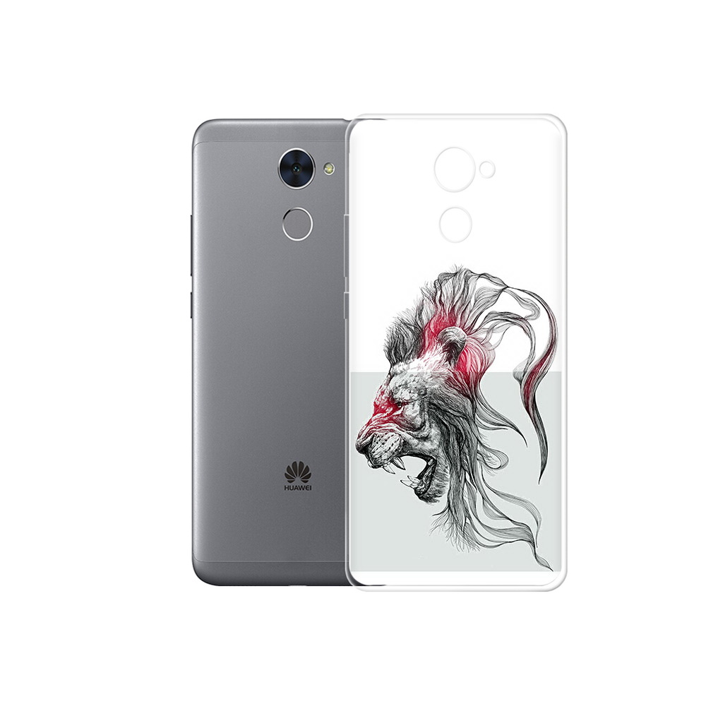 

Чехол MyPads Tocco для Huawei Enjoy 7 Plus разъяренный лев (PT74186.70.576), Прозрачный, Tocco