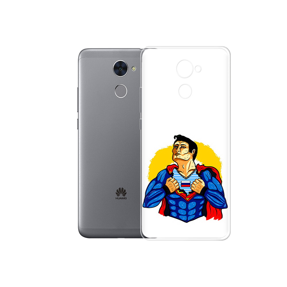 

Чехол MyPads Tocco для Huawei Enjoy 7 Plus русский супермен (PT74186.70.591), Прозрачный, Tocco