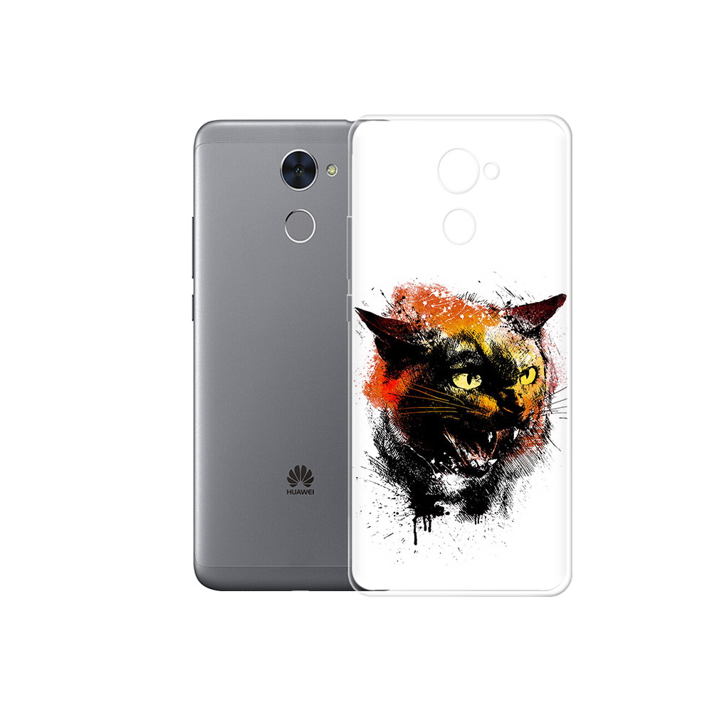 

Чехол MyPads Tocco для Huawei Enjoy 7 Plus сиамский кот (PT74186.70.598), Прозрачный, Tocco