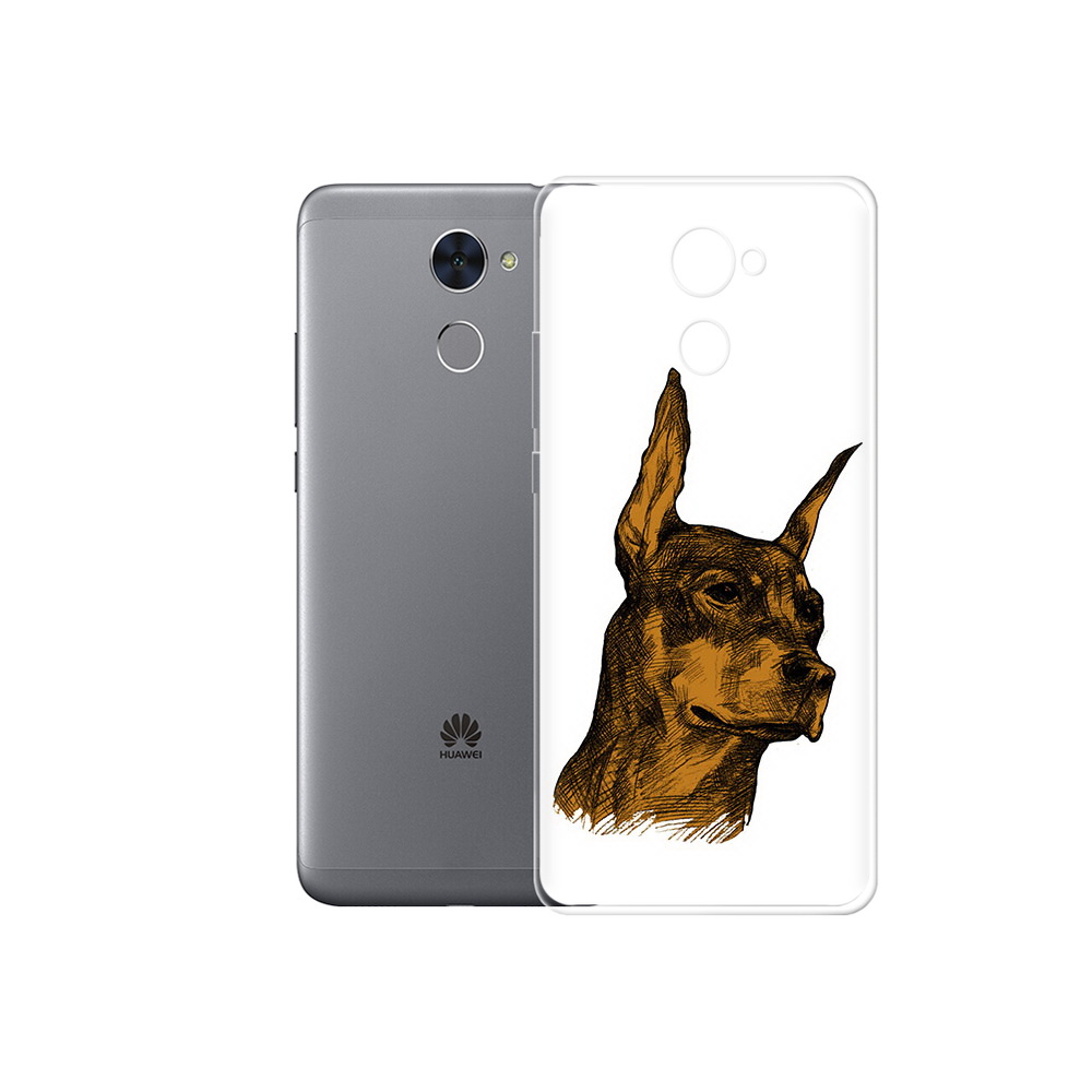 

Чехол MyPads Tocco для Huawei Enjoy 7 Plus скетч доберман (PT74186.70.605), Прозрачный, Tocco