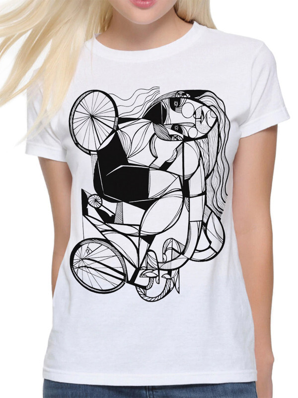 фото Футболка женская design heroes велосипед белая xs
