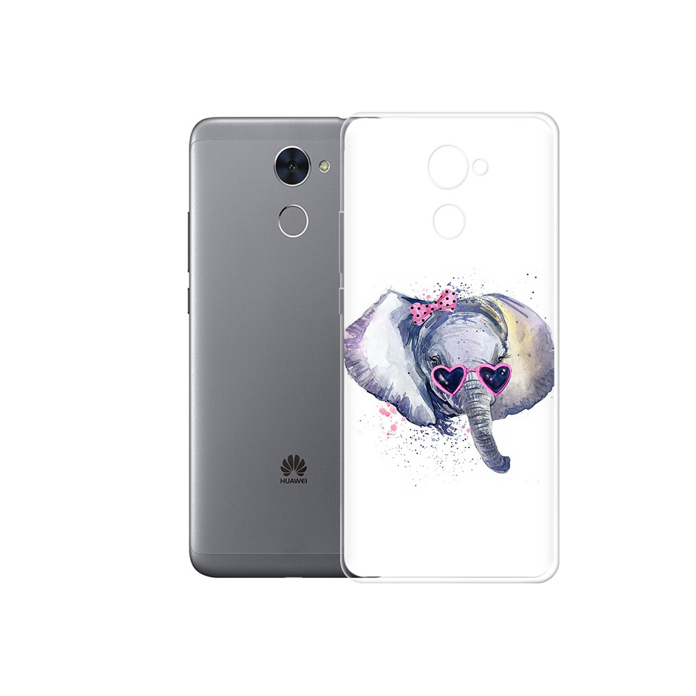 

Чехол MyPads Tocco для Huawei Enjoy 7 Plus слоник в очках (PT74186.70.608), Прозрачный, Tocco