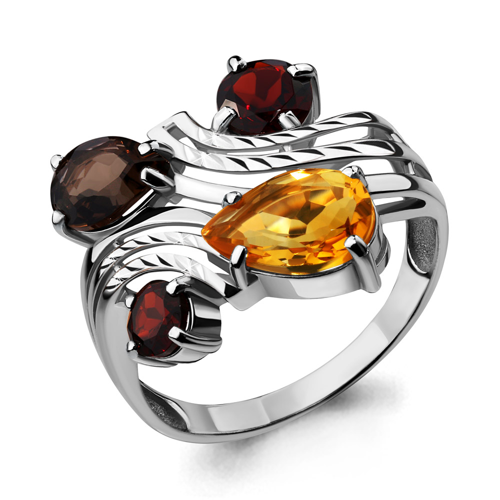 

Кольцо из серебра с гранатом р. 20 Aquamarine 6908447_925_р, 6908447_925_р