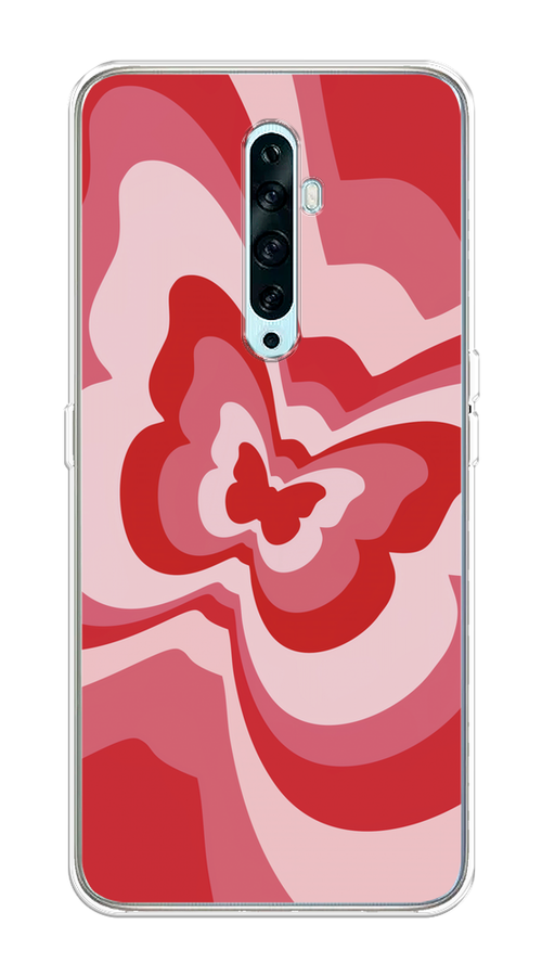 

Чехол на Oppo Reno 2Z "Бабочка в стиле хиппи", Красный;розовый, 251850-1