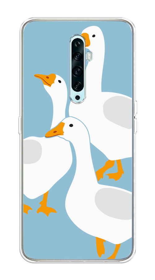 

Чехол на Oppo Reno 2Z "Гусиное трио", Голубой;белый;серый;желтый, 251850-1