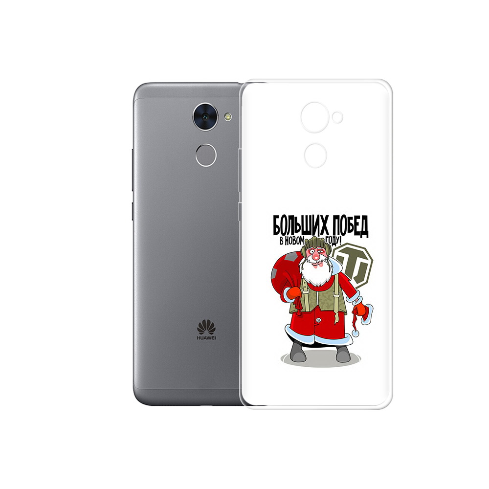 

Чехол MyPads Tocco для Huawei Enjoy 7 Plus Дед мороз и World of Tanks (PT74186.70.63), Прозрачный, Tocco