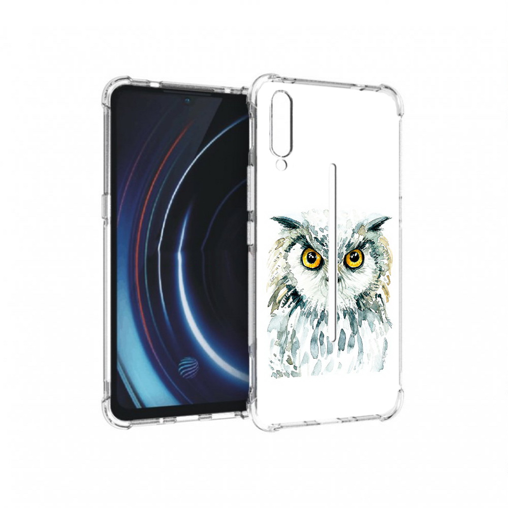 

Чехол MyPads Tocco для Vivo iQOO Серьезная сова (PT226955.389.156), Прозрачный, Tocco