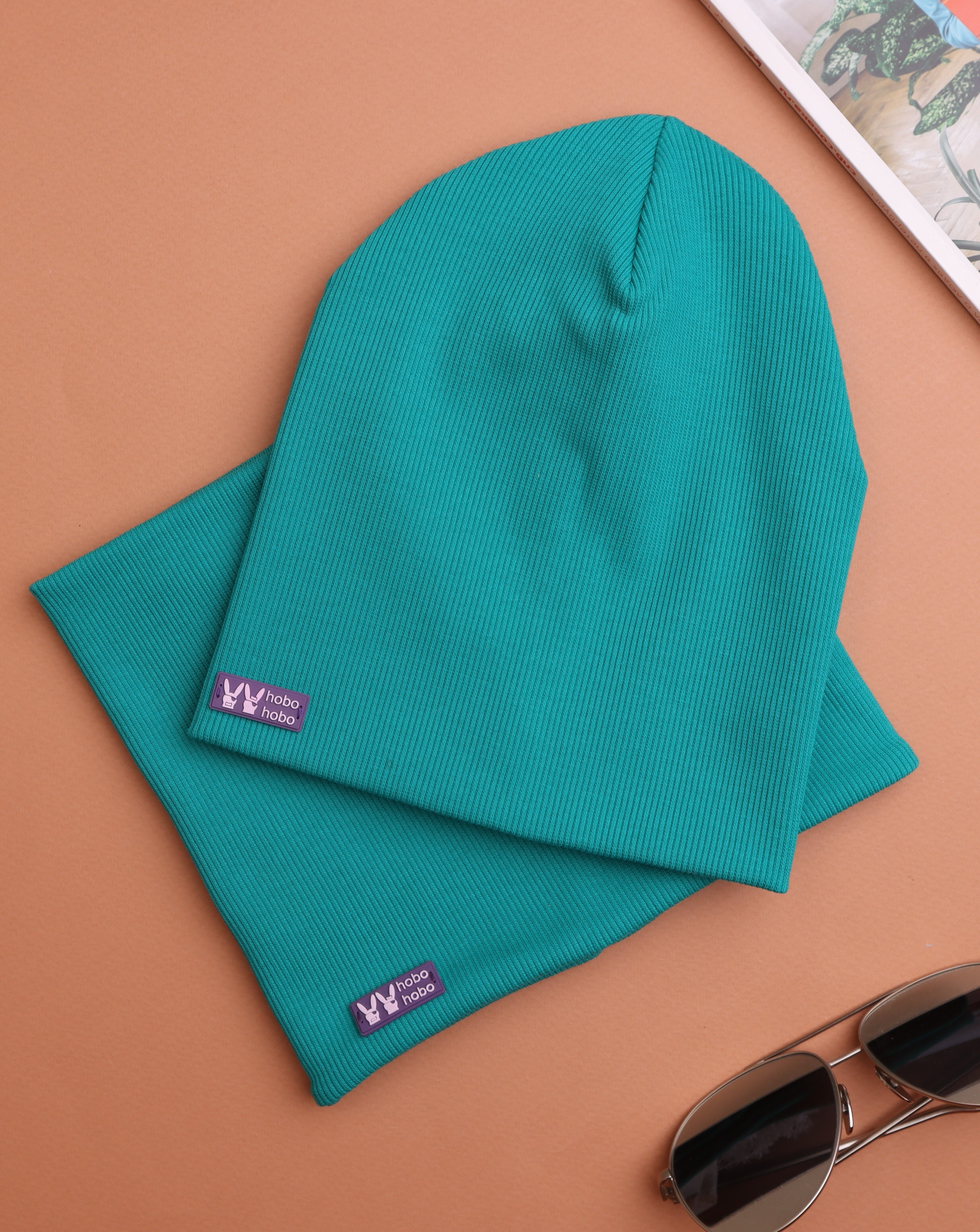 Шапка детская hobo-hobo 81W2021ONE, Бирюза, 52