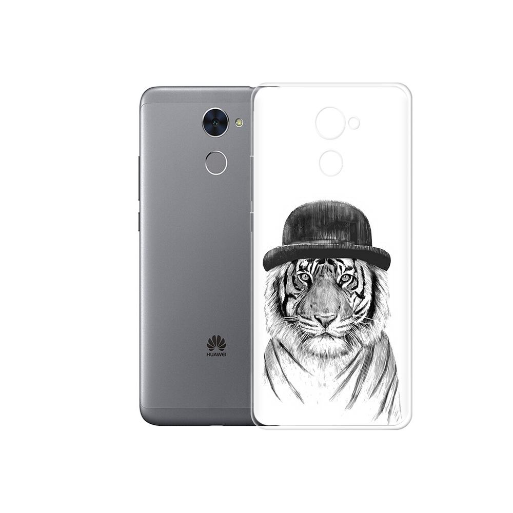 

Чехол MyPads Tocco для Huawei Enjoy 7 Plus тигр британец (PT74186.70.641), Прозрачный, Tocco