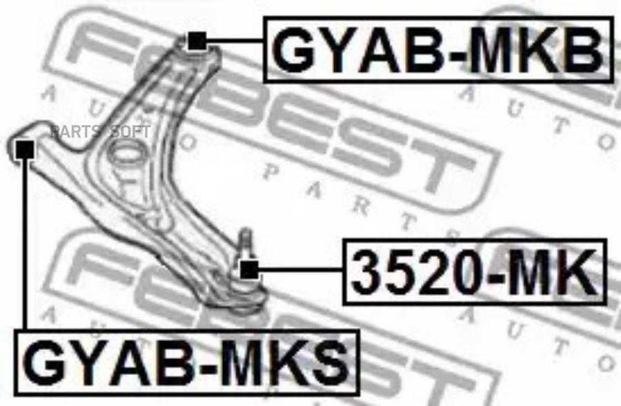 

Рычаг подвески FEBEST GYABMKS