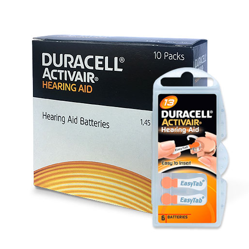 фото Батарейки duracell activair 13 (pr48) для слухового аппарата, упаковка (60 батареек)